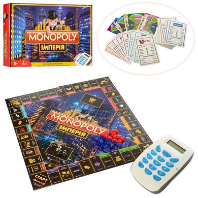 Настольная экономическая игра "Монополия" ЛЮКС, игровое поле, карточки, терминал, звук, 3801