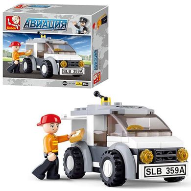 Конструктор - игрушечный грузовой автомобиль для работы в аэропортах, Sluban 0359 sl