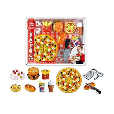 2289 - Пицца + набор игрушечных продуктов на липучках