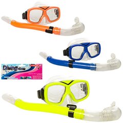 Ласты, маски, трубки и очки для ныряния  - фото Яркий набор для плавания и ныряния - маска и трубка, 65162