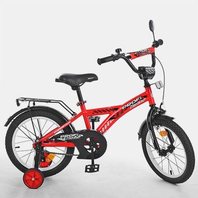 Фото-  T1631 Дитячий двоколісний велосипед для хлопчика PROFI 16 дюймів червоний, T1631 Racer у категорії Велосипеди