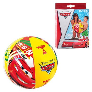 Фото товара - Надувной мяч Intex диаметром "Тачки" 61 см, INTEX 58053