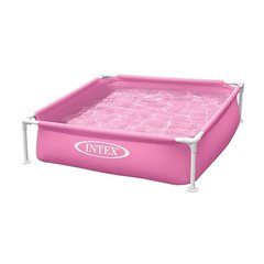 Детский каркасный бассейн для девочек на 2 года квадратная форма, 340 литров, INTEX 57172