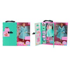 Фото-  YS1905A-4 Игровой набор - шкаф-саквояж с шарнирной куклой и гардеробом в категории Куклы