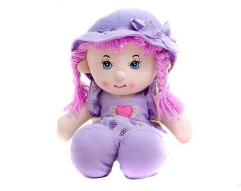 Фото товару М'яка іграшка Лялька Аня - вишенька з косичками в шапочці, музична, 35 см, 1214,  1214, C1501