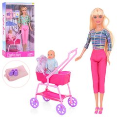 Кукла с ребенком | коляска, аксессуары, Defa 8358-BF