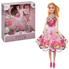 Шарнирная кукла Эмилия в платье с цветами, Limo Toy M 4671