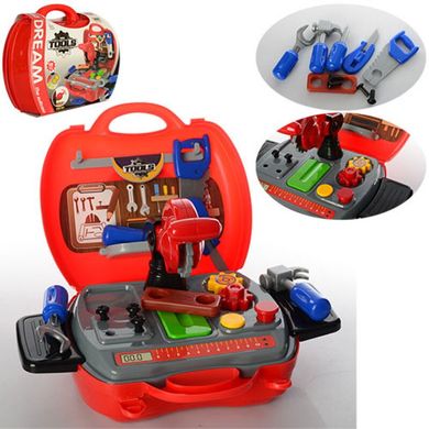 Фото товару Дитячий ігровий набір інструментів у валізці, 8011,  8011 BL