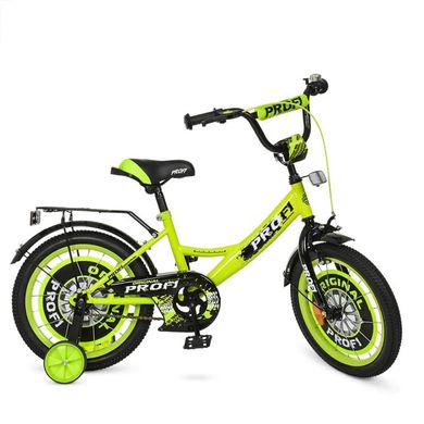Фото товару Дитячий двоколісний велосипед PROFI 16 дюймів, салатового кольору, для хлопчика Original boy,  Y1642