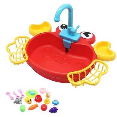 Іграшкова мийка з краном, де тече вода - форма мийки у вигляді краба, Limo Toy 177-34
