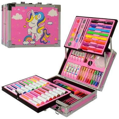 Фото товару Набір для малювання (для дівчаток) - олівці, фломастери, фарби - з єдинорогом, Wild&Mild MK 4618-2