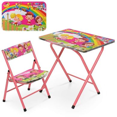 Фото товару Набір складних меблів для дітей (столик, стільчик) - алфавітом, Bambi (Бамбі) A19-ABC