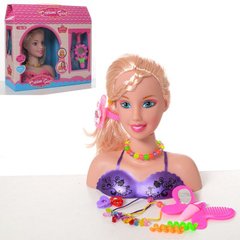 Головы для причесок и макияжа - фото Кукла голова для причесок, аксессуары, кукла манекен для причесок, 8811-2-5