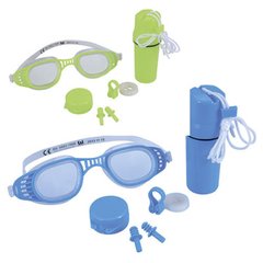 Очки для плавания - фото Очки для плавания и ныряния в чехле с берушами и зажимом для носа, 26002