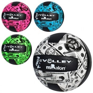 MS 3474 - М'яч для гри у волейбол - панелі з поліуретану, в дизайні з доларом