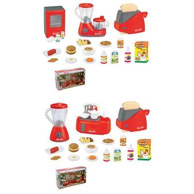 Детский Игровой набор кухонной бытовой техники, тостер, продукты, музыка, свет, 2 вида, 979-25-26,  979-25-26