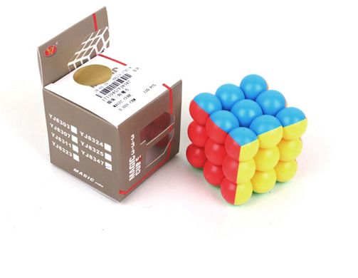 Фото товара - Кубик Рубика классический - головоломка 3х3 с гранями из шариков,   YJ8347