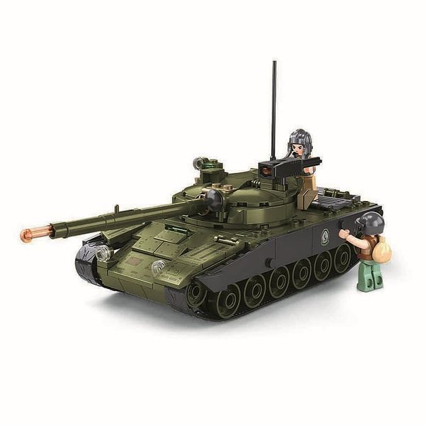 Военная техника - танк, РСЗО и солдатики - конструктор из 579 деталей -  Sluban 1259 sl - изображение