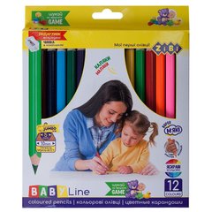 Карандаши, краски, фломастеры - фото Набор цветных карандашей 12 шт в коробке с точилкой, Jumbo ZB.2452