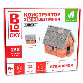 Strateg 31023 - Конструктор із цеглинок 127 елементів - будиночок із цегли