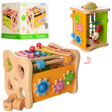 Универсальная игрушка для малышей для развития - Сортер, ксилофон, трещетка, MD 1062,  MD 1062