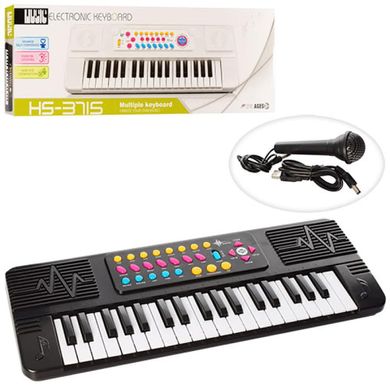 Детский синтезатор начального уровня, 37 клавиш, микрофон,  HS3715A-22A