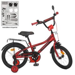 Фото товара - Детский двухколесный велосипед, колеса 16 дюймов (красный), серия Speed racer, Profi Y16311