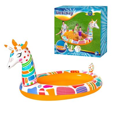Фото товара - Надувной бассейн для детей (от 2 лет) - в виде фигуры жирафа, Besteway 53089