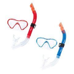 Ласты, маски, трубки и очки для ныряния  - фото Яркий детский набор для плавания и ныряния - маска и трубка, BW 24026