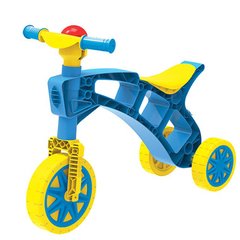 Фото- ТехноК 3831 b Біговел палстиковий для катання, каталка (синьо-жовта), для малюків від 1 року у категорії Каталки: машинки, мотоцикли