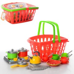 Іграшковий посуд  - фото Набір дитячої посудкі в кошику - Галинка 10  - замовити за низькою ціною Іграшковий посуд  в інтернет магазині іграшок Сончік