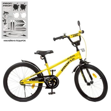 Profi Y20214 - Дитячий велосипед 20 дюймів (жовтий) серія Shark