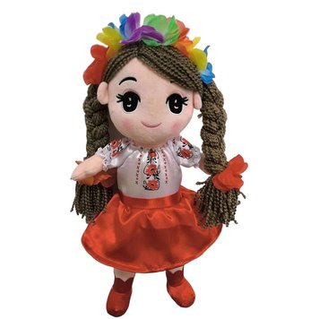 SEL-0015 - Лялька - Україночка - 2 в 1 м'яконабивна + можна робити зачіски, висота 40 см