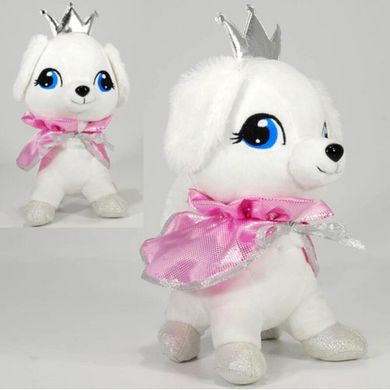 Фото товара - Мягкая игрушка Собачка Принцесса Мупси песик белая с короной 27 см, Украина 00135-70, Копиця 00135-70