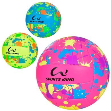 Фото товара - Мяч для игры в волейбол - панели из полиуретана, стандартный вес и размер, яркие цвета,  MS 3449