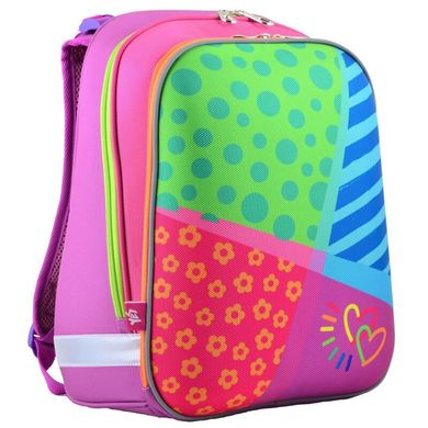Фото товара - Ранец (рюкзак) - каркасный школьный для девочки розовый - Яркий - YES H-12 Bright color, 1 вересня 554581, 1 Вересня 554581