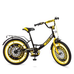 Детский двухколесный велосипед 20 дюймов для мальчика (желтый),  Y2043