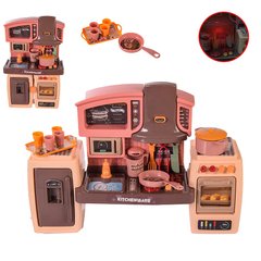 Фото товара - Кухня для кукол с полным набором основных компонентов - плита, посудка, холодильник,   SY-2088-1-4